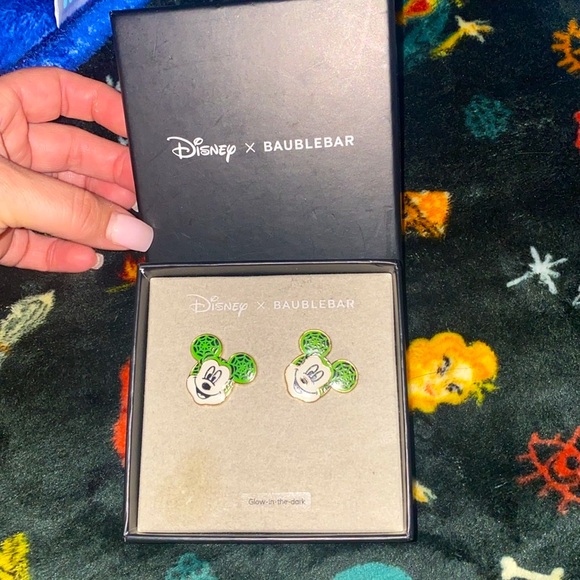 Disney Baublebar Glow in the Dark Mickey earrings - Picture 2 of 4